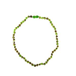 Yeşil Mozaik Bebek Kehribar Kolye