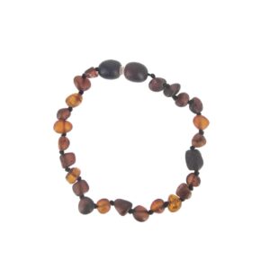 Amorf Mat Kahve Bebek Kehribar Bileklik