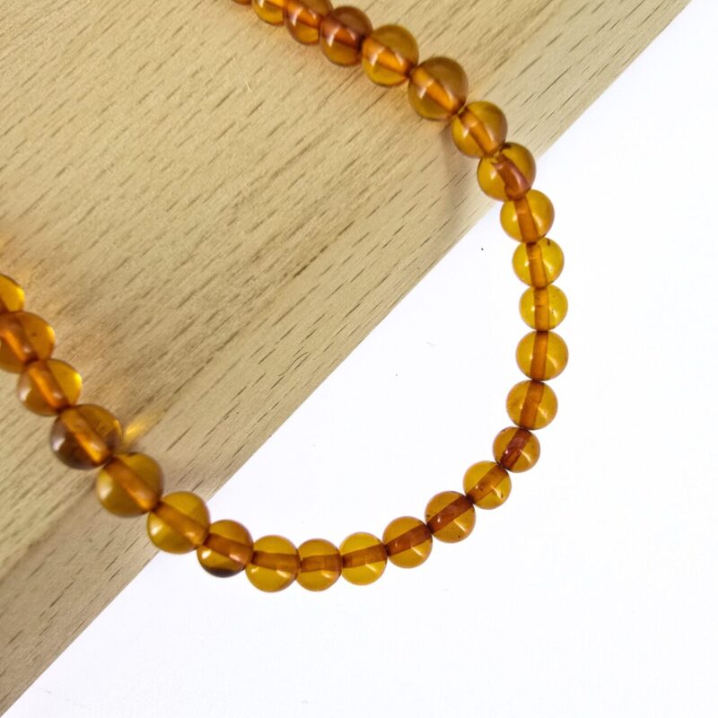 4 MM Bal Renkli Dizi Kehribar