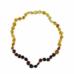 Amorf Renk Gecişli Bebek Kehribar Kolye