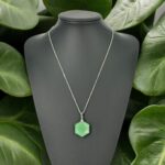 Altıngen Yıldız Aventurin Taşı Kolye