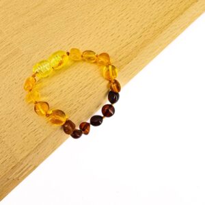 Amorf Renk Gecisli Bebek Kehribar Bileklik