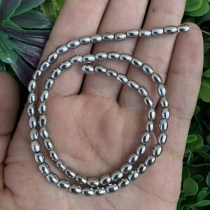 Arpa Gümüş Hematit Taşı 4x6 MM