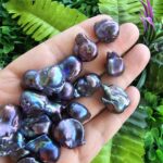 Damla Küre Siyah Barok Doğal İnci