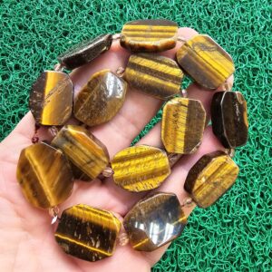 Dikdörtgen Kahve Kaplan Gözü Taşı 20 MM