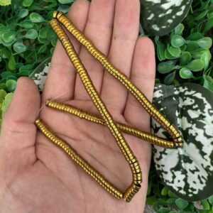 Disk Gold Hematit Taşı 6x2 MM