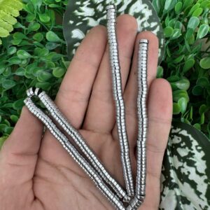 Disk Gümüş Hematit Taşı 6x2 MM