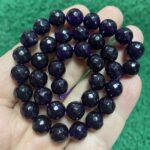 Faset Küre Ametist Renkli Kuvars Taşı 10 MM