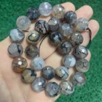 Faset Küre Bej Akik Taşı 14 MM