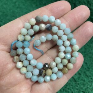 Fasetli Küre Amazonit Taşı 6 MM