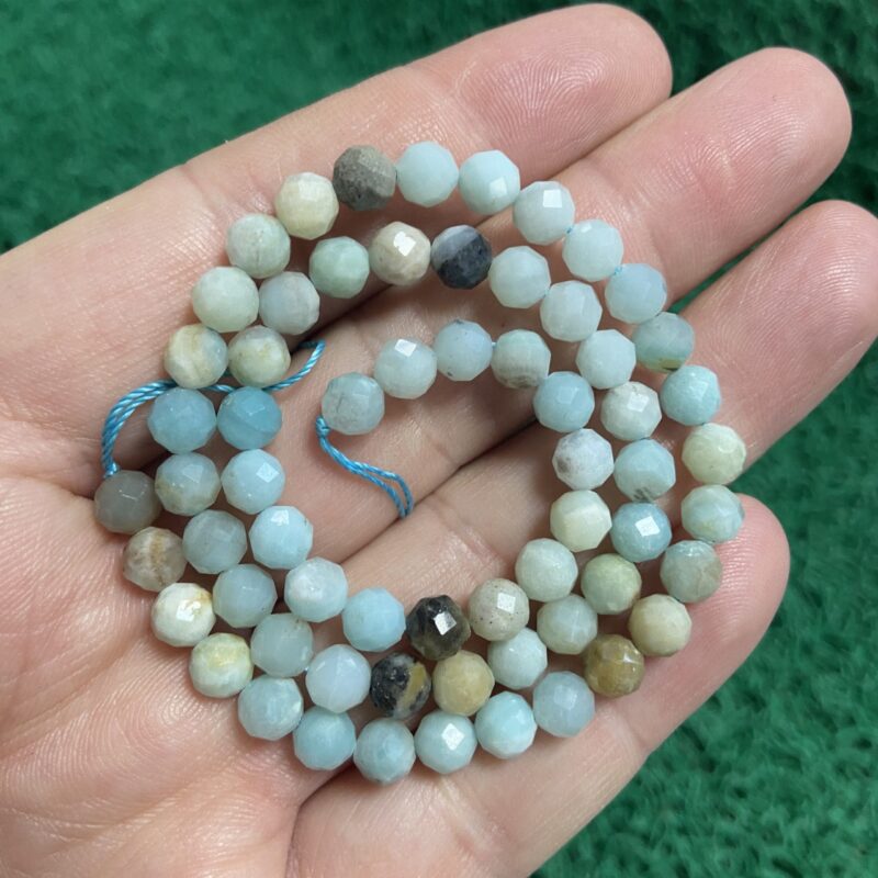 Fasetli Küre Amazonit Taşı 6 MM