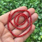 Fasetli Kure Dogal Mercan Tasi 3 Mm 2