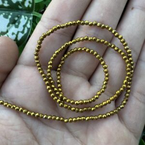 Fasetli Küre Gold Hematit Taşı 2 MM