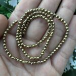 Fasetli Küre Gold Hematit Taşı 3 MM