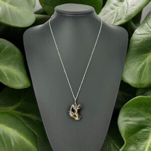 Hilal Ağacı Kaplan Gözü Taşı Kolye