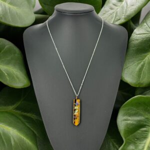 Kalem Çakra Kaplan Gözü Taşı Kolye