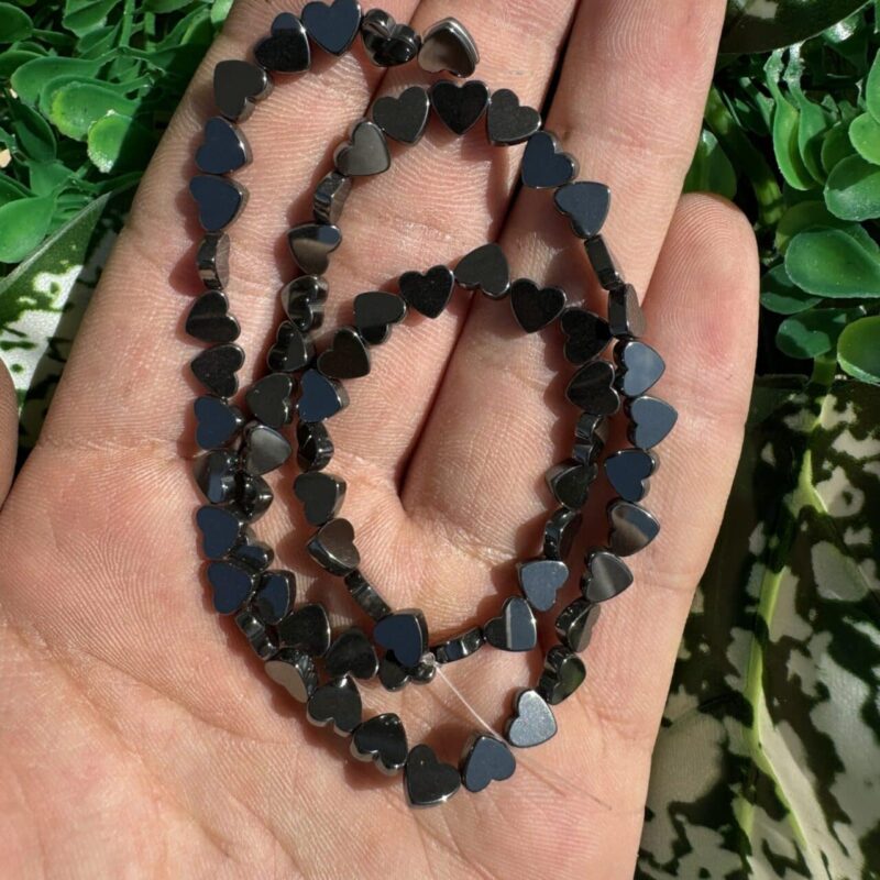 Kalp Çapraz Füme Hematit Taşı 6 MM