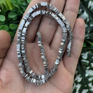 Kare Parlak Gümüş Hematit Taşı 4x1 MM