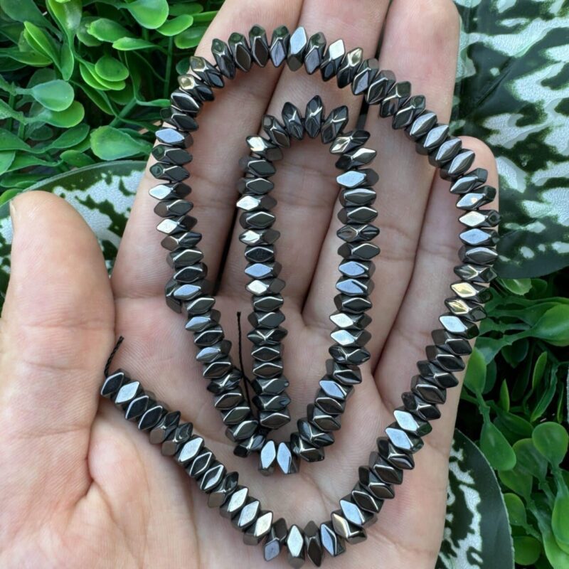 Kare Rondela Füme Hematit Taşı 6x3 MM