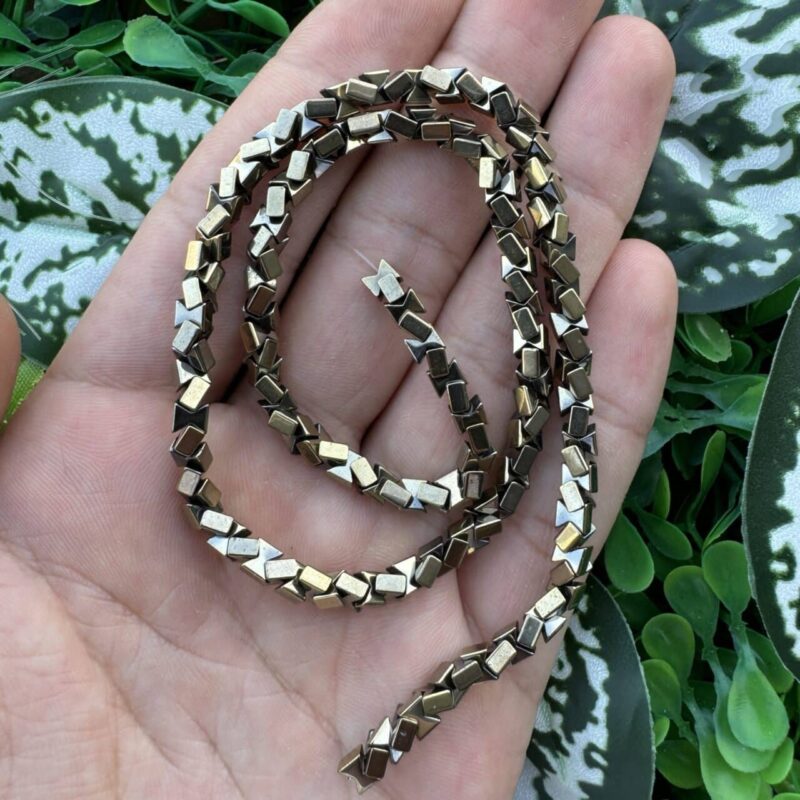 Kum Saati Soft Gold Hematit Taşı 4x4 MM