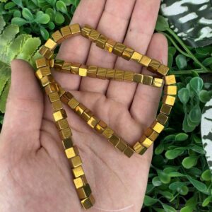 Küp Gold Hematit Taşı 6x6 MM
