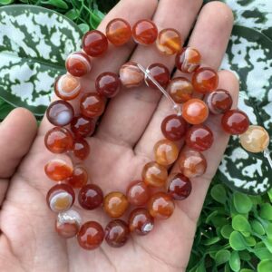 Küre Kızıl Kahve Akik Taşı 10 MM