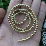 Küre Parlak Gold Hematit Taşı 4 MM