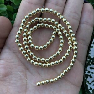 Küre Parlak Gold Hematit Taşı 4 MM