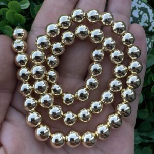 Küre Parlak Gold Hematit Taşı 8 MM