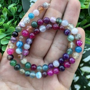 Küre Pembe-Yeşil Mix Akik Taşı 6MM