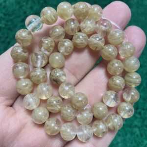 Küre Rutil Renkli Kuvars Taşı 8 MM