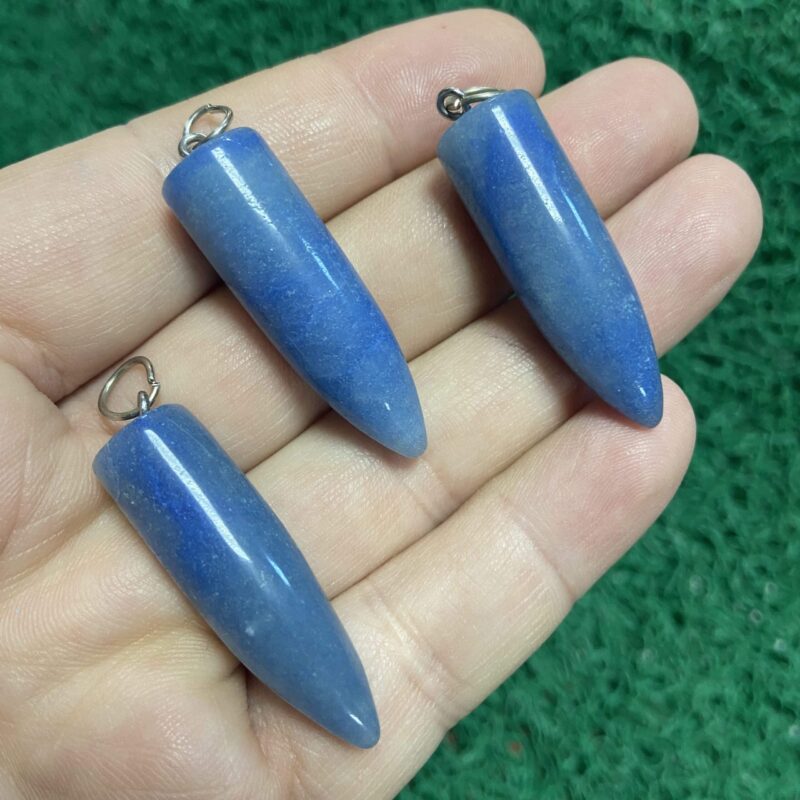 Mermi Angelit Taşı Kolye Ucu