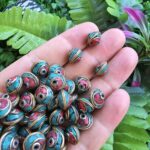 Rondela Afgan El İşi Otantik Turkuaz Taşı 12 MM