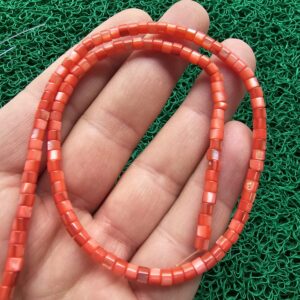 Rondela Kırmızı Sedef Taşı 4 MM