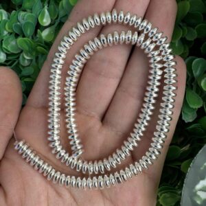 Rondela Parlak Gümüş Hematit Taşı 6x2 MM