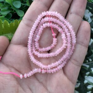 Rondela Pembe Kuvars Taşı 4 MM