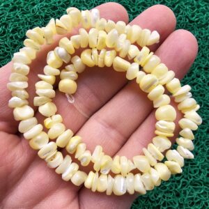 Şekilsiz Sarı Sedef Taşı 7 MM