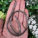 Silindir Füme Hematit Taşı 4x12 MM