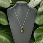 Yer Mantarı Kaplan Gözü Taşı Kolye