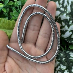 Yılan Gümüş Hematit Taşı 4x2 MM