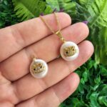 Zirkon Hello Kitty Doğal İnci Kolye