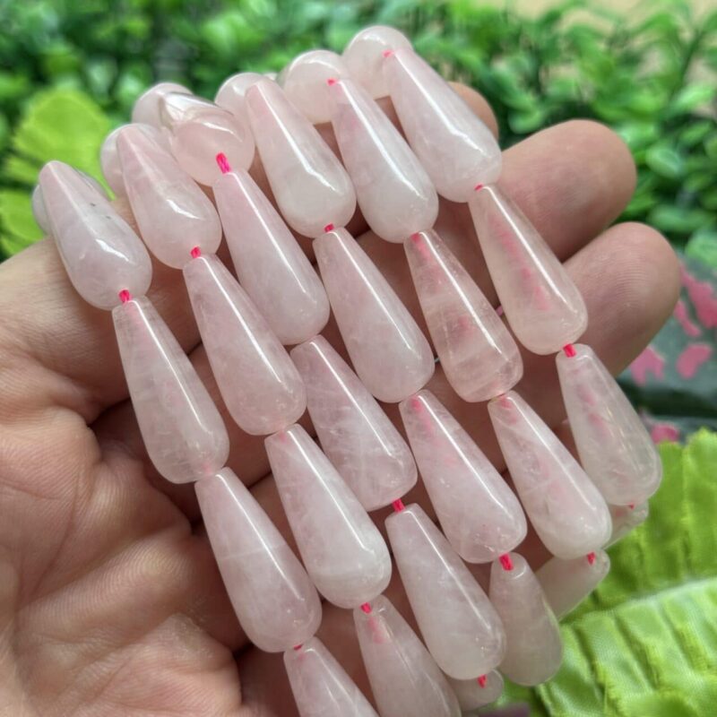 Damla Pembe Kuvars Tasi 10x25 Mm 2