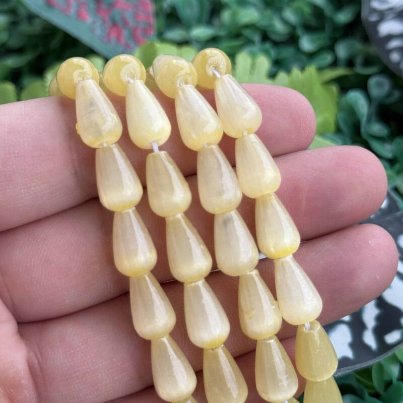 Damla Sari Selenit Tasi 8x13 Mm 2