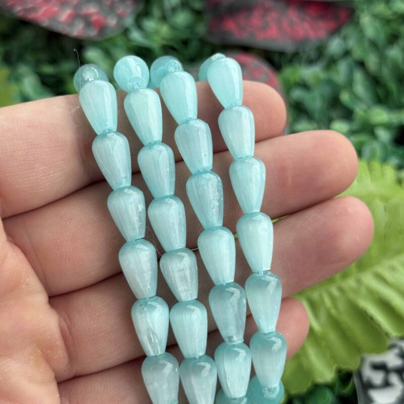 Damla Turkuaz Selenit Tasi 8x13 Mm 2