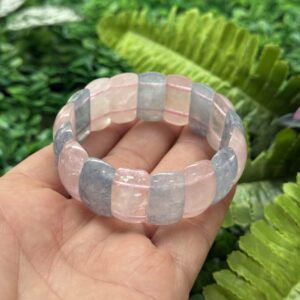 Doğal Akuamarin-Pembe Kuvars Taşı Çakra