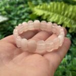 Doğal Pembe Kuvars Taşı Bileklik