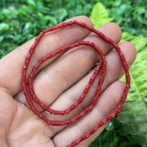 Egik Silindir Dogal Mercan Tas 3x7 Mm