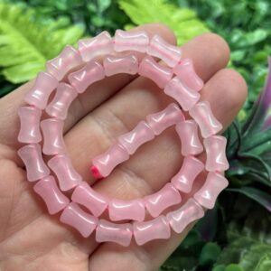 Egik Silindir Pembe Kuvars Tasi 8x12 Mm