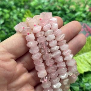 Elmas Kesim Kare Pembe Kuvars Tasi 10x6 Mm 2