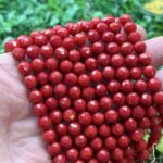 Fasetli Kure Dogal Mercan Tasi 8 Mm 2